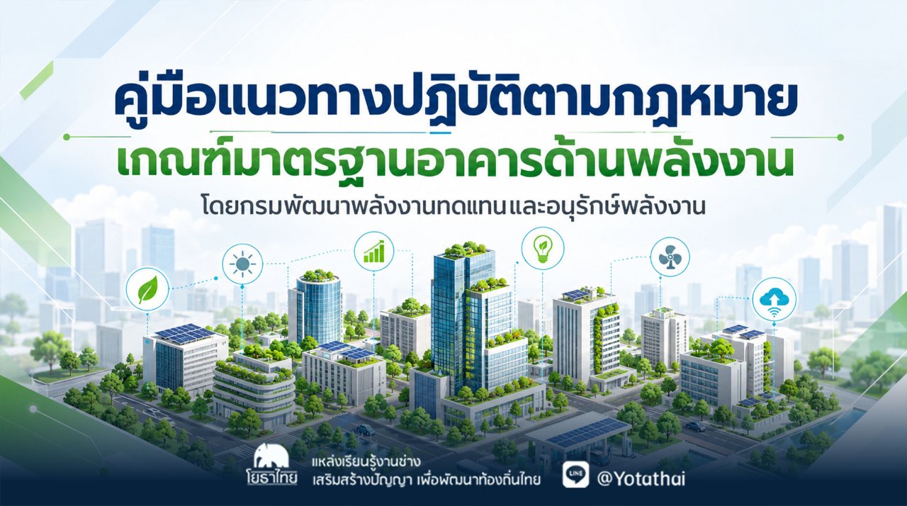 คู่มือแนวทางปฏิบัติตามกฎหมายเกณฑ์มาตรฐานอาคารด้านพลังงาน จัดทำโดย ศูนย์ประสานงานการออกแบบอาคารเพื่อการอนุรักษ์พลังงาน กรมพัฒนาพลังงานทดแทนและอนุรักษ์พลังงาน กระทรวงพลังงาน