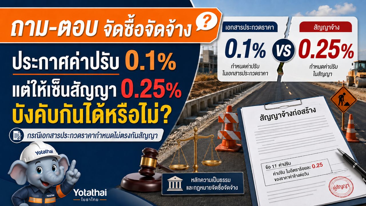 หน่วยงานเปลี่ยนค่าปรับ e-bidding จาก 0.1% เป็น 0.25% หลังประกาศประกวดราคา ทำได้หรือไม่?