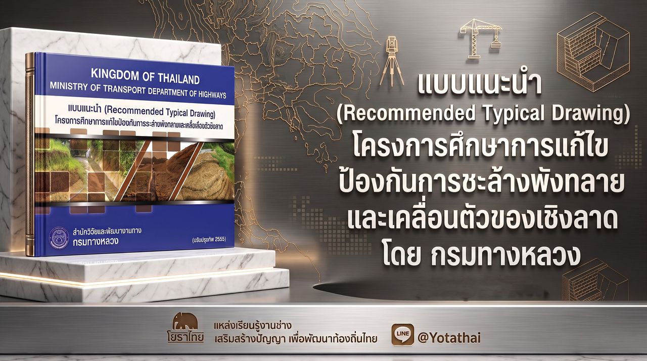 📚แบบแนะนำ (Recommended Typical Drawing) โครงการศึกษาการแก้ไขป้องกันการชะล้างพังทลายและเคลื่อนตัวของเชิงลาด โดย กรมทางหลวง