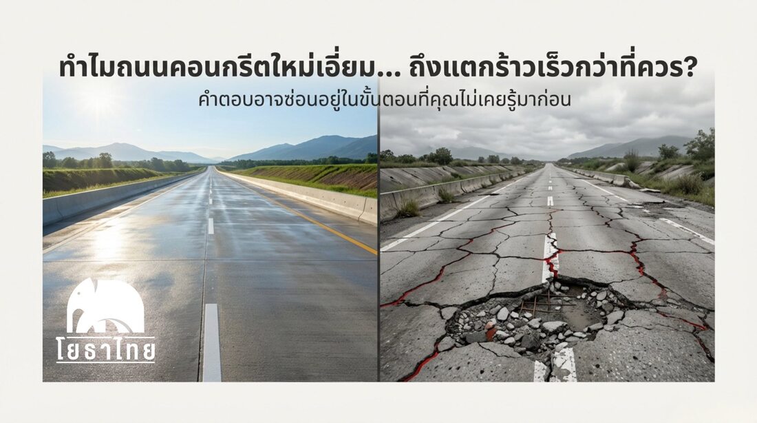 ทำไมถนนคอนกรีตใหม่เอี่ยม…ถึงแตกร้าวเร็วกว่าที่ควร?